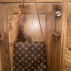 Louis Vuitton Brown and Gold Monogram Shoulder Bag